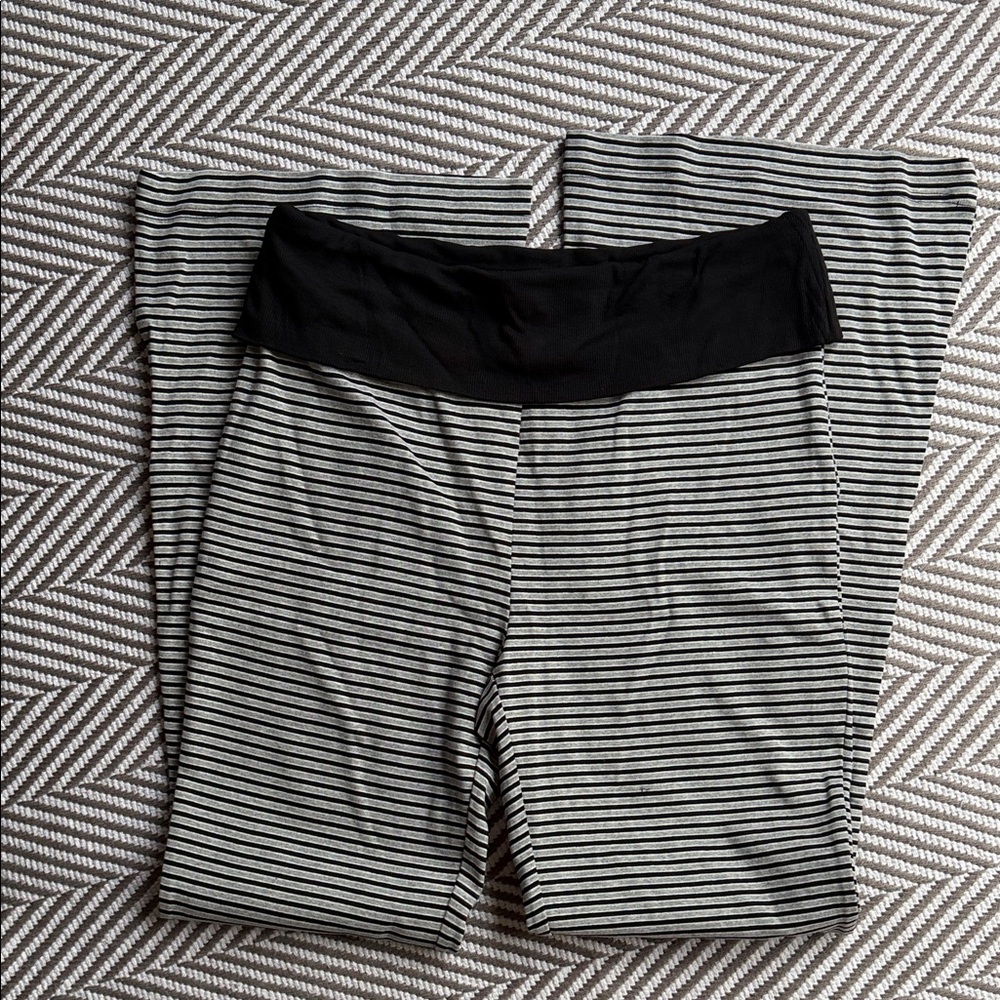 The Greii Striped Black and Gray Women's Pants